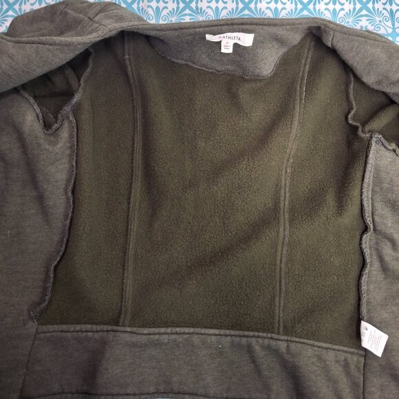 Athleta Belvadere Moto Jacket Green Quilted Softshell Zip Front Size M - Picture 8 of 11